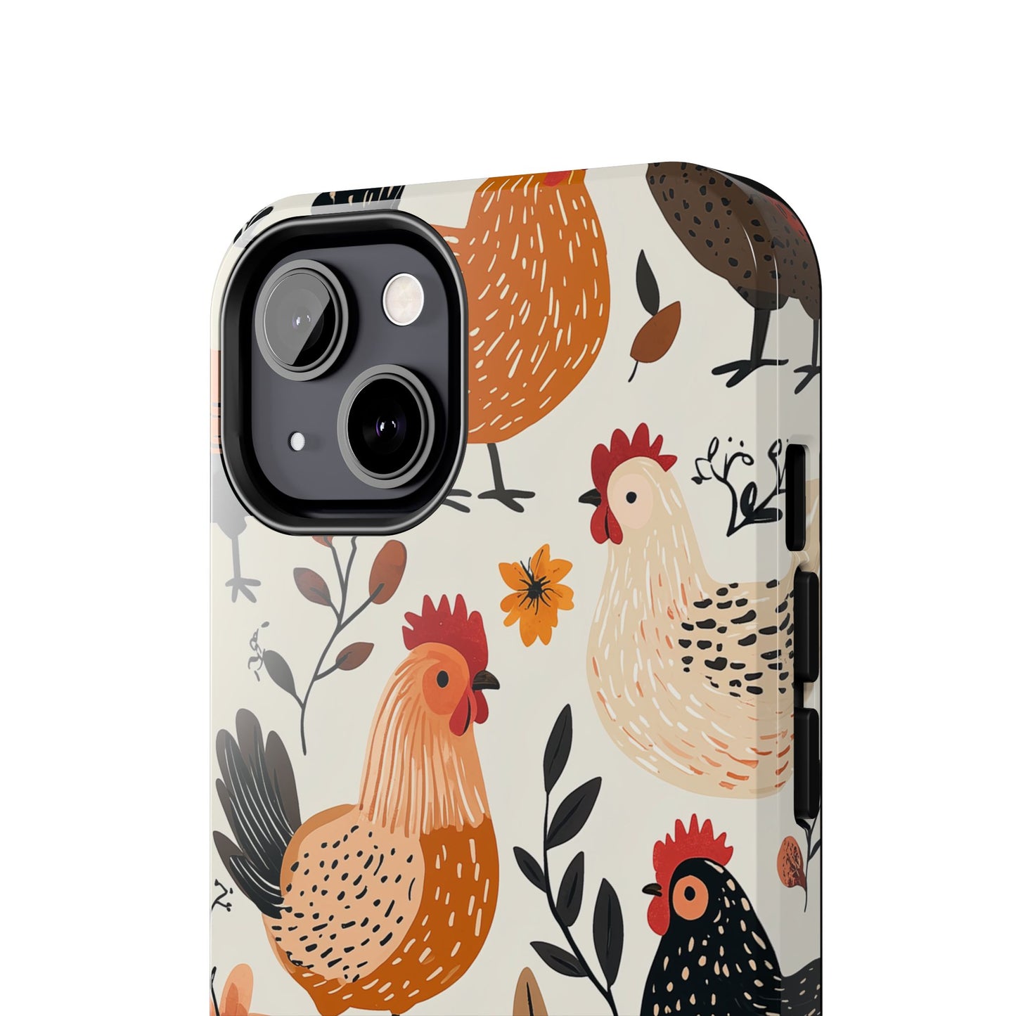 iPhone Case: Cluckin' Vintage – Chickens & Leaves