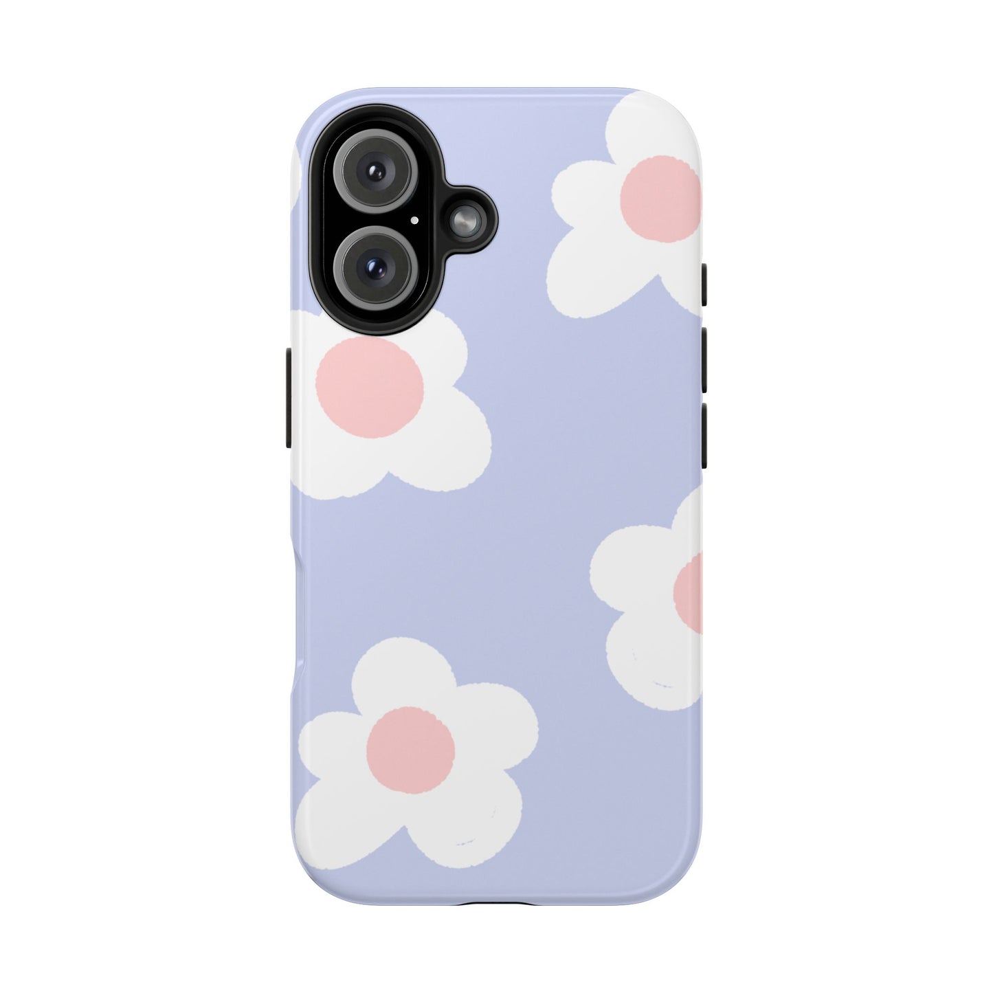 Retro Daisy Pastel Tough iPhone Case – Durable Design with Soft Matte Finish