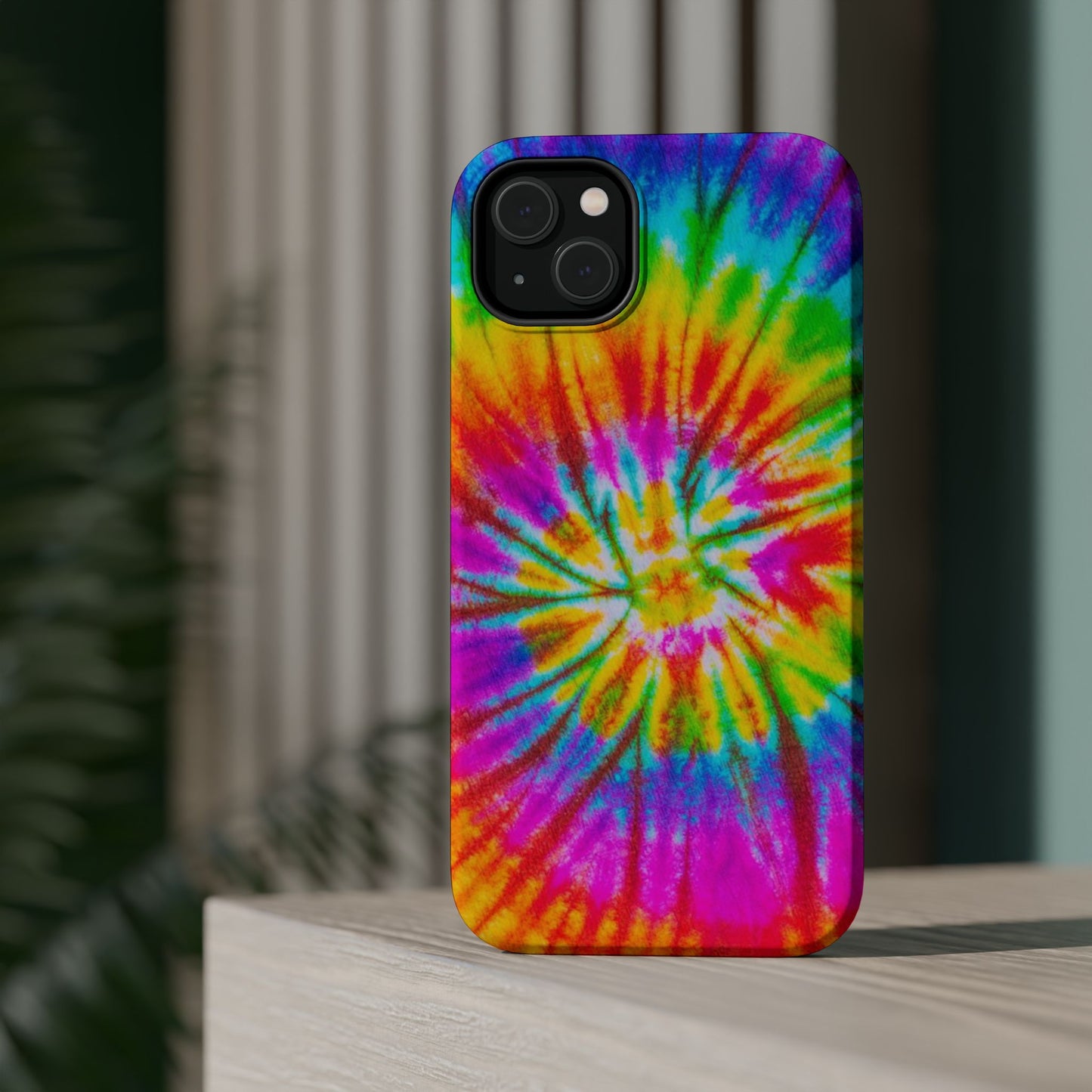 Rainbow Spiral Tie-Dye MagSafe Case – Vibrant Colors & Functionality