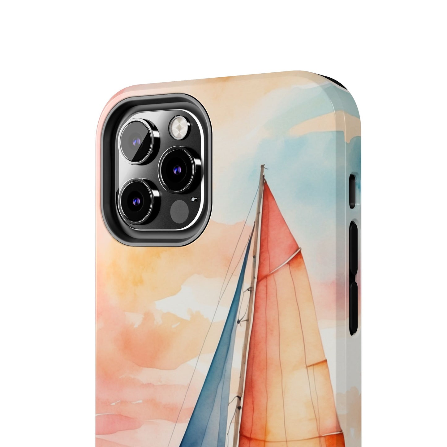 Sunset Sail iPhone Case – Watercolor Sailboat and Sky Design - BOGO Cases