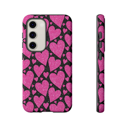 Glitter Hearts Samsung Galaxy Case