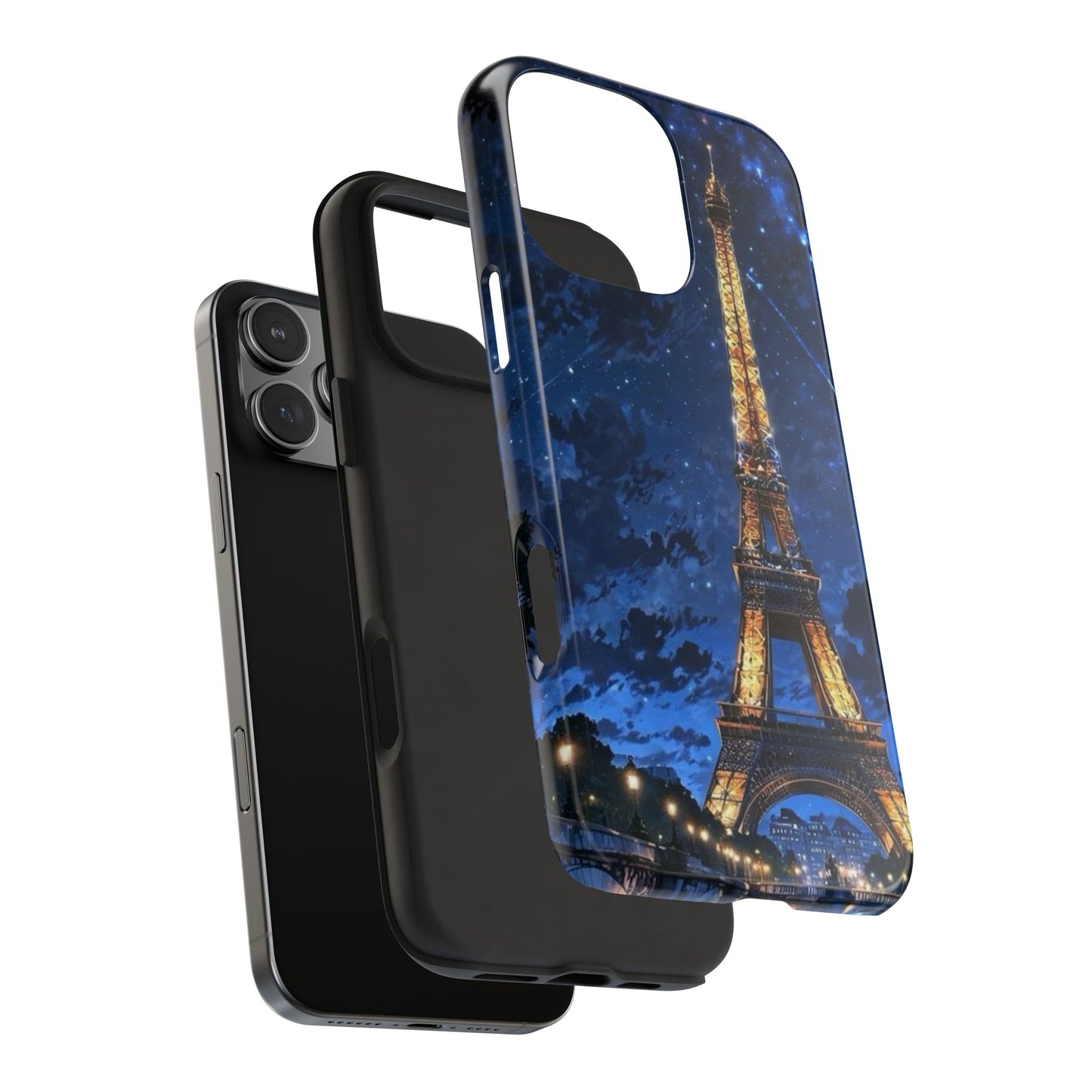 iPhone Case - Eiffel Tower Under Starlit Sky Design