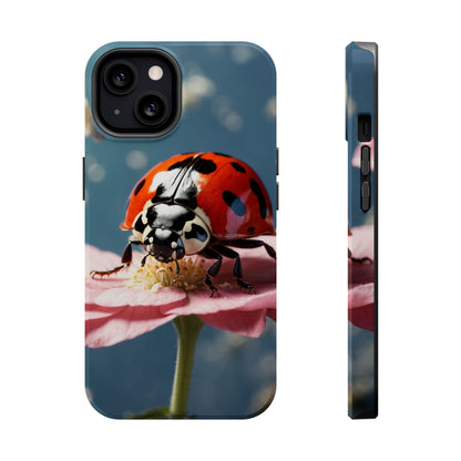 MagSafe iPhone Case: Floral Ladybug Delight