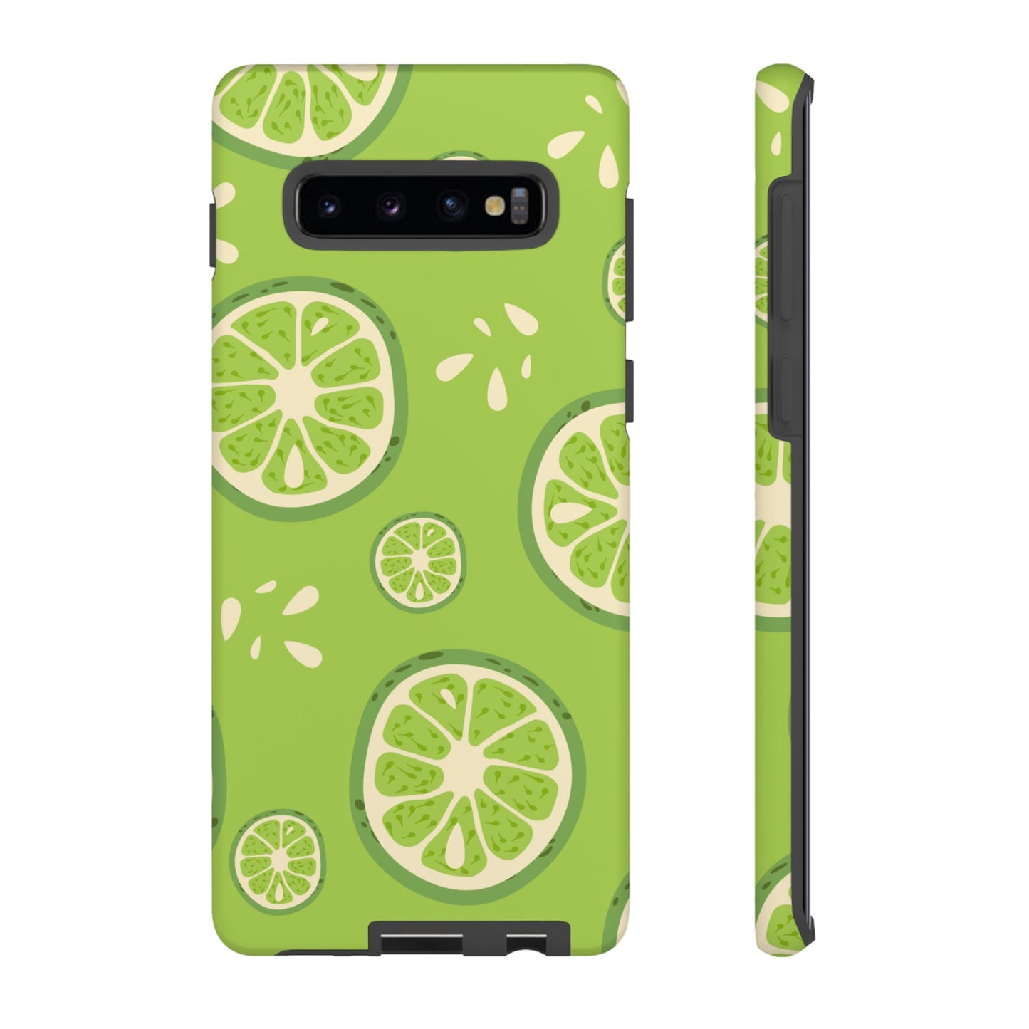 Zesty Lime Splash Tough Samsung Galaxy Case – Fresh Citrus Design, Dual-Layer Protection