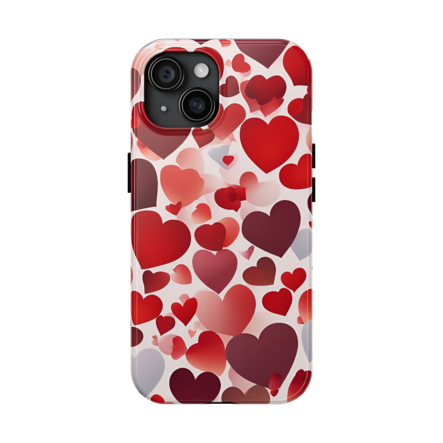 iPhone Case: Romantic Red Heart Gradient Case