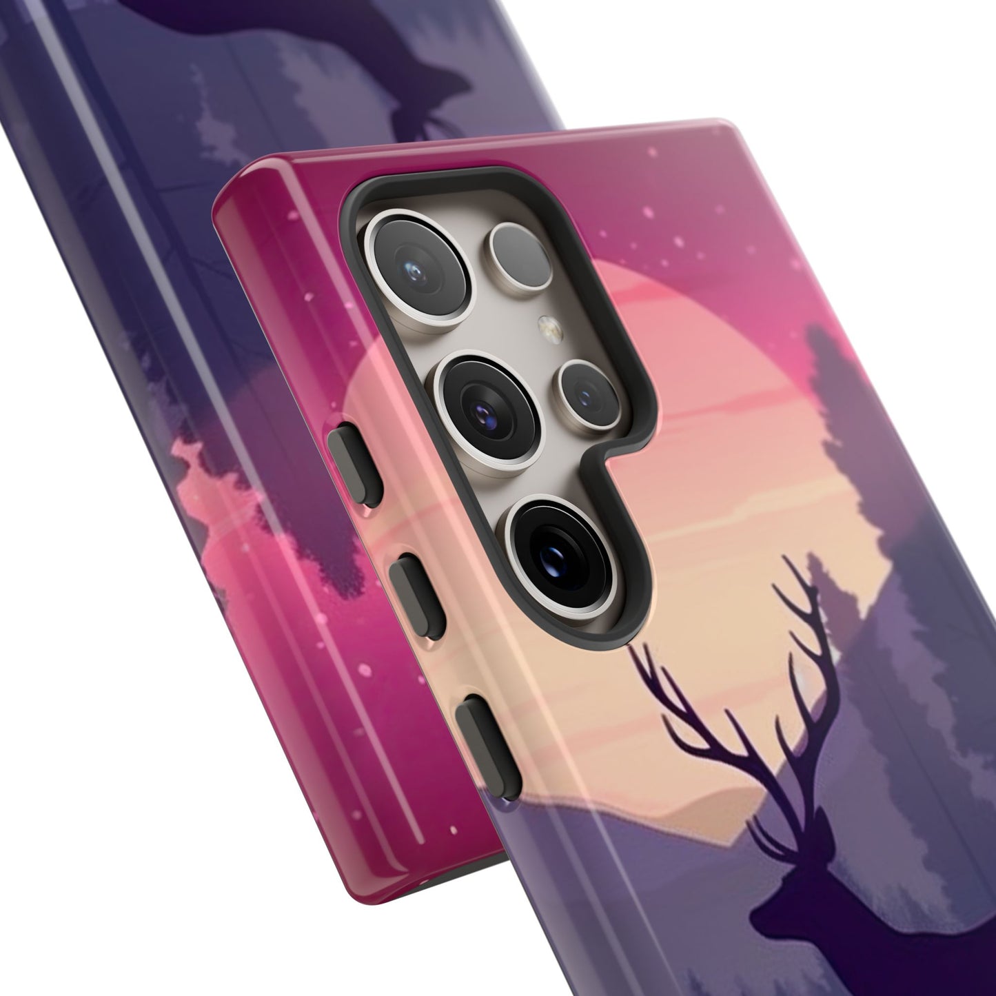 Twilight Elegance: Stag Reflection – Samsung Galaxy Case