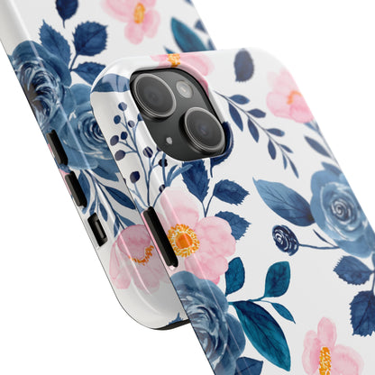 Pastel Garden Charm – iPhone Series Case with Watercolor Flowers