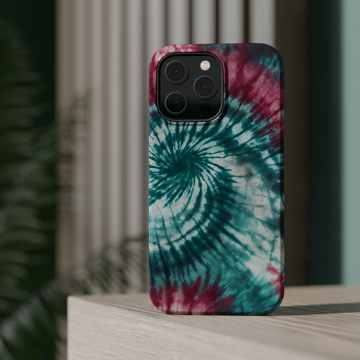 Teal and Pink Tie-Dye MagSafe Case – Stylish and Functional