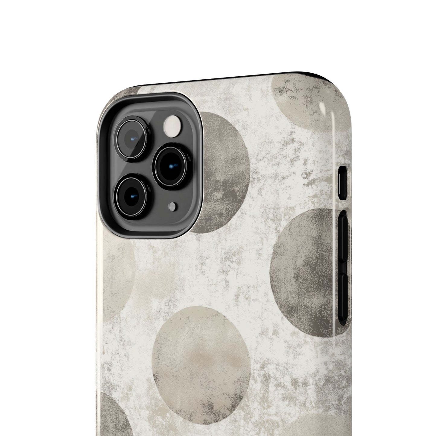 Vintage Polka Dot iPhone Case - Minimalist Neutral Protective Cover