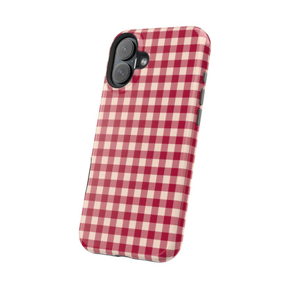 Vintage Red Gingham Check – MagSafe iPhone Case