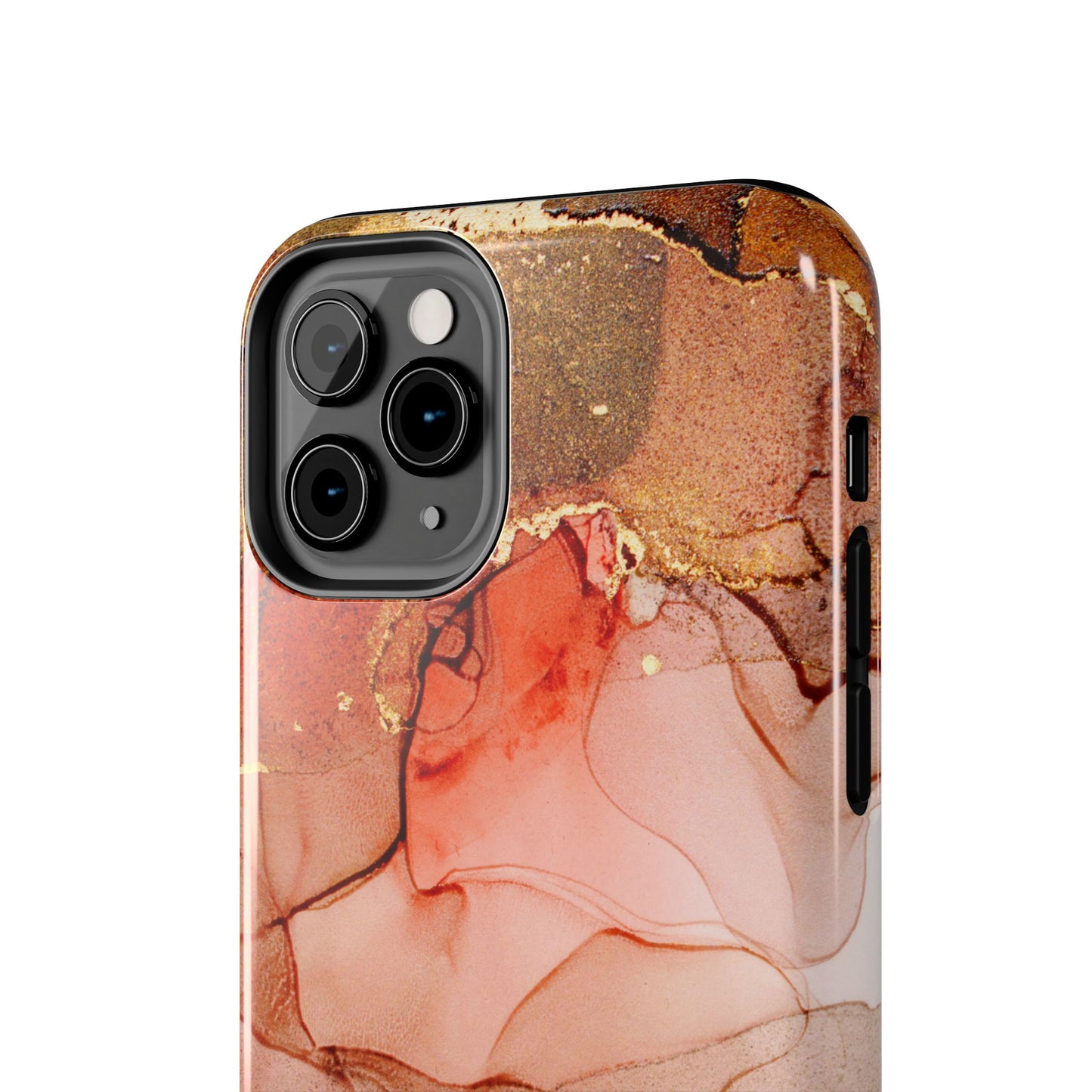 Ruby Red Marble Samsung Galaxy Case - Elegant Red Marble with Gold Accents