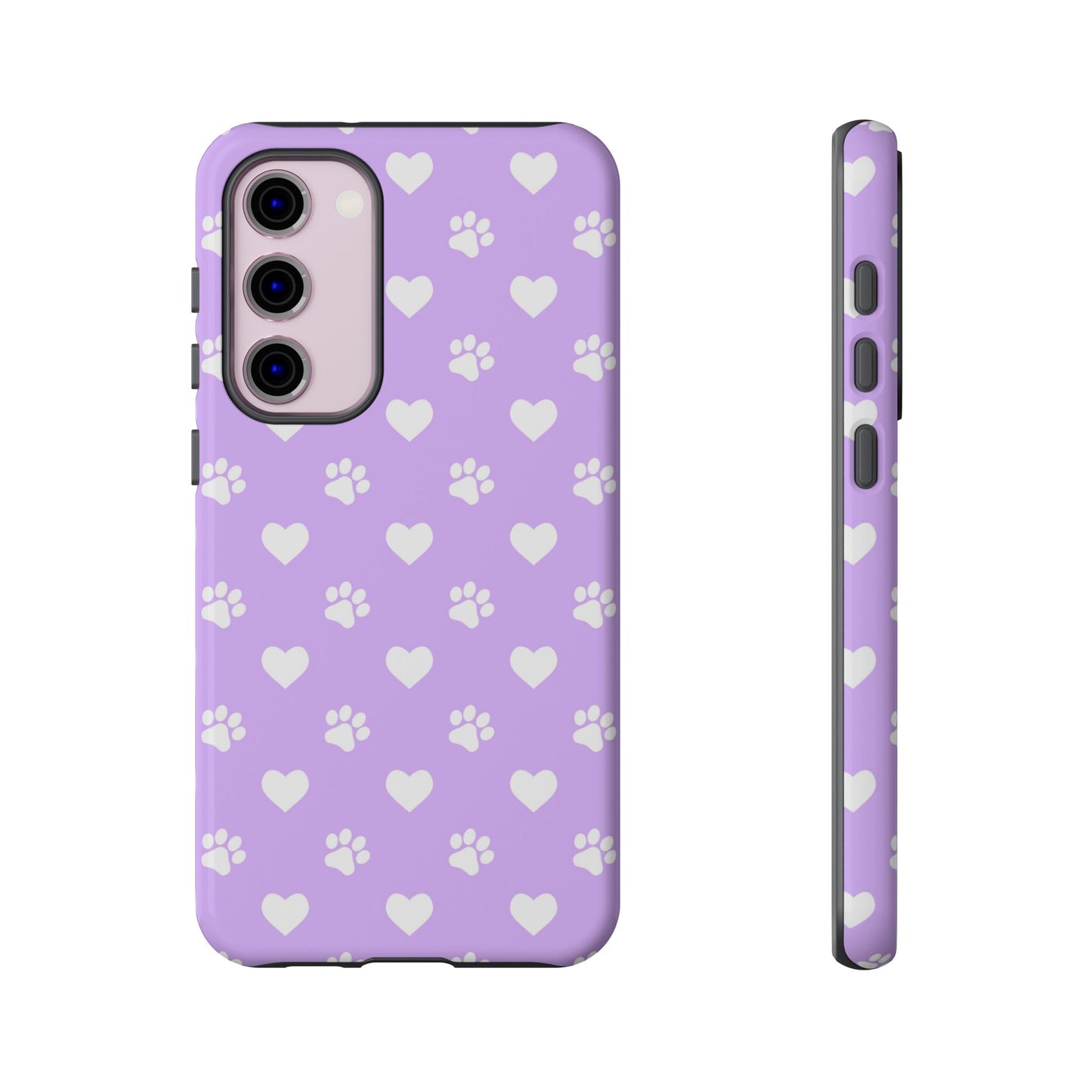 Lilac Paw Prints & Hearts – Samsung Galaxy Case