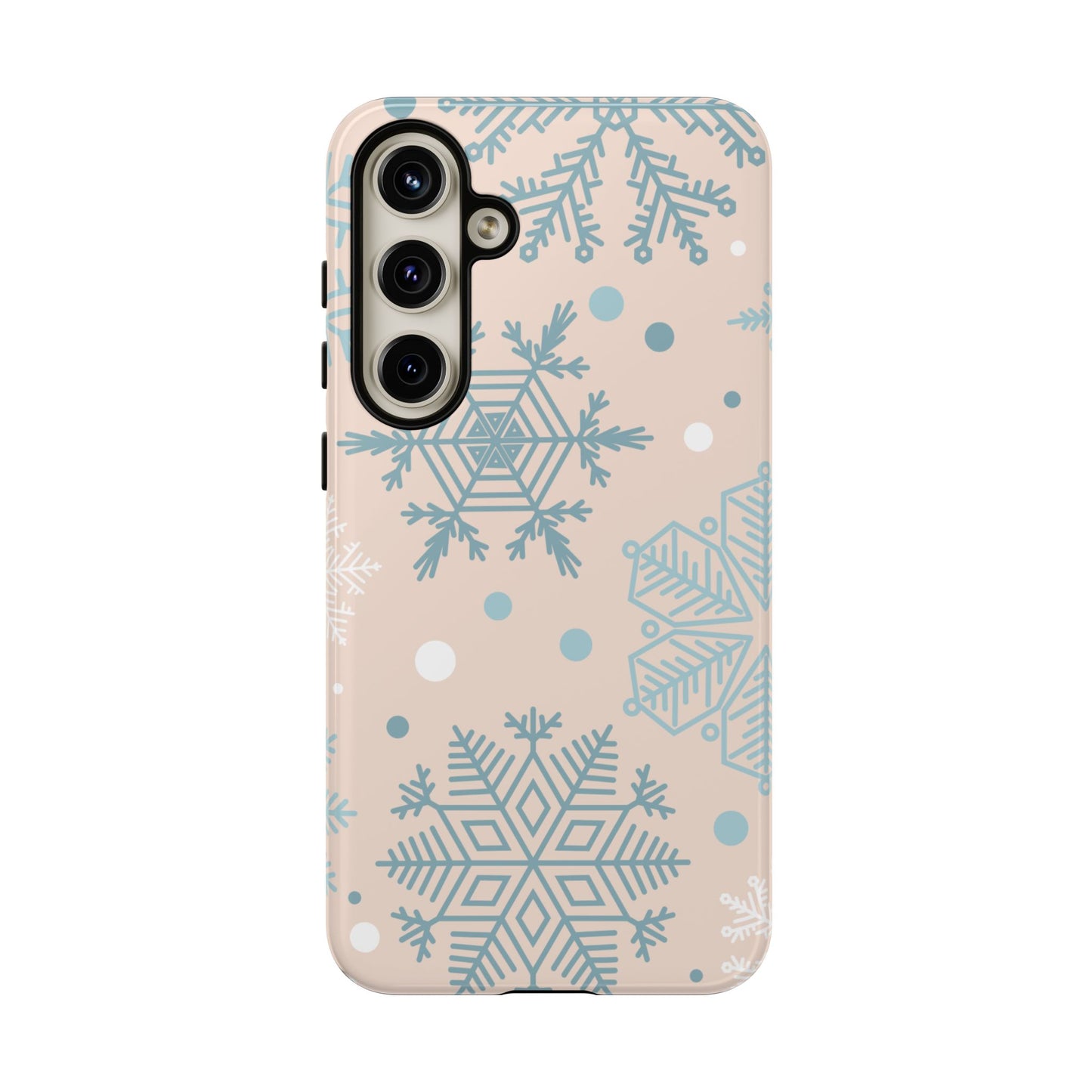 Winter Snowflakes Samsung Galaxy Case – Shockproof, Smooth Matte Finish, Dual-Layer Protection