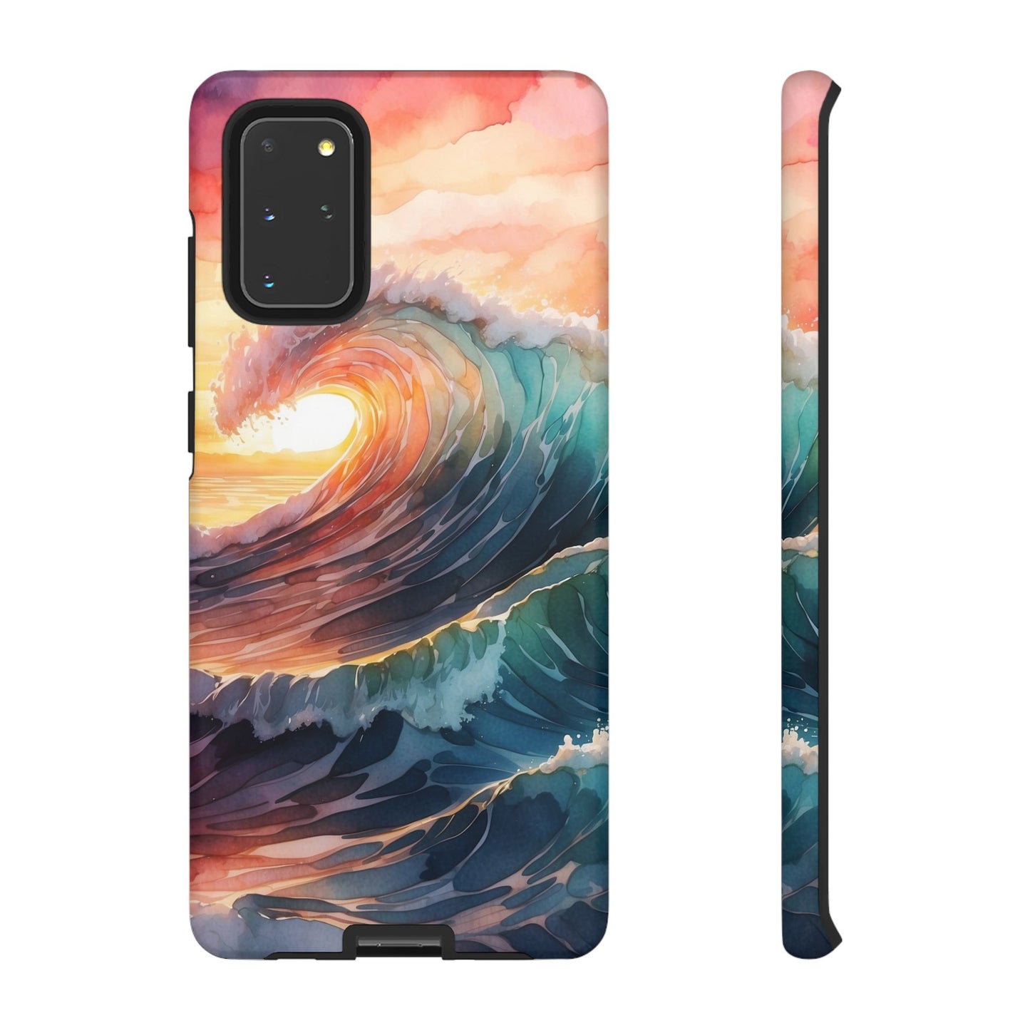Ocean Sunrise Wave Samsung Galaxy Case – Vibrant Watercolor Wave Design