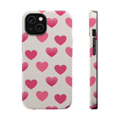 Textured Hearts MagSafe iPhone Case