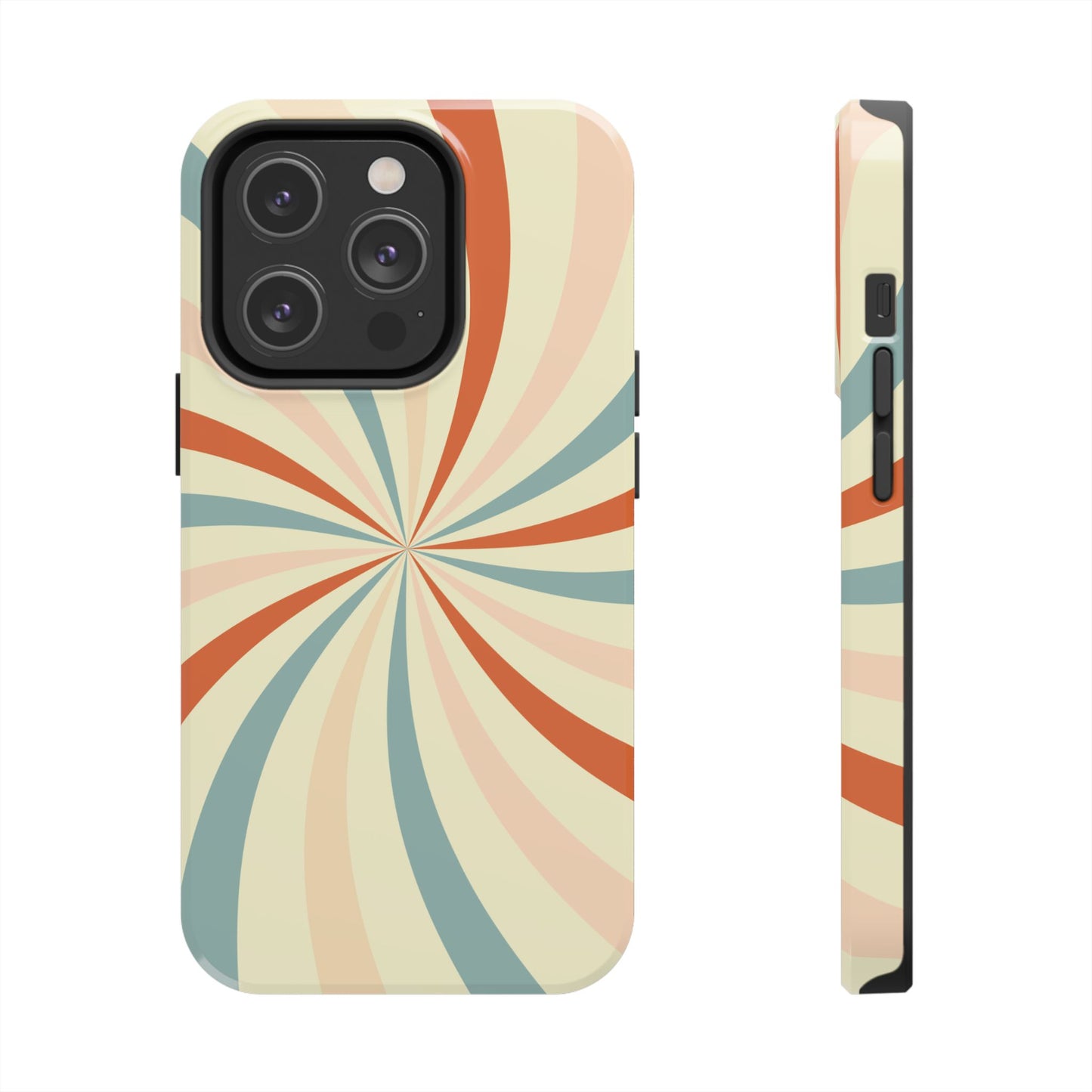 Retro Swirl iPhone Case – Durable, Vintage-Inspired Design with Dual-Layer Protection