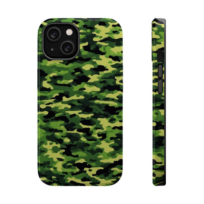 Green Woodland Camouflage – MagSafe iPhone Case, Slim and Shockproof