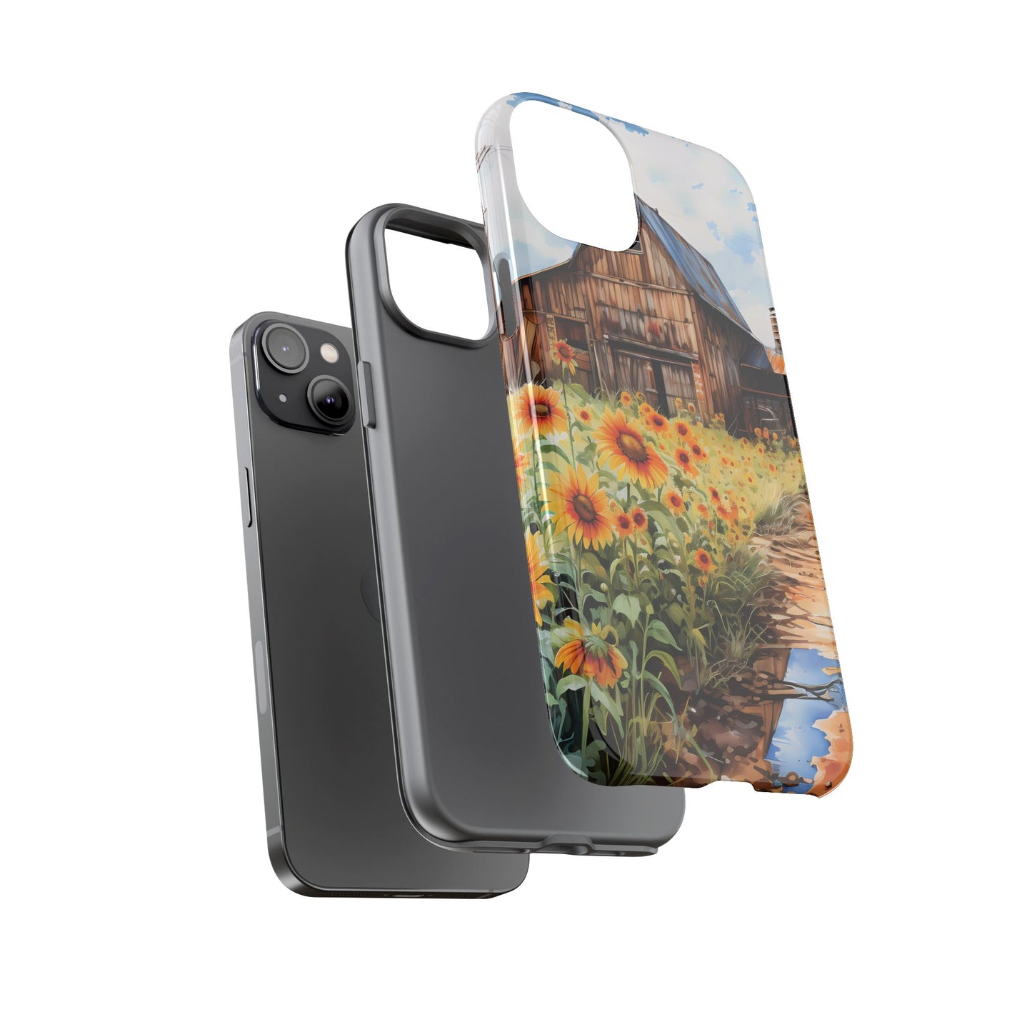 Sunflower iPhone Case  Rustic Farm Style