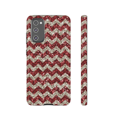 Copy of Sparkling Red & White Chevron – Glitter Illusion Samsung Galaxy Case