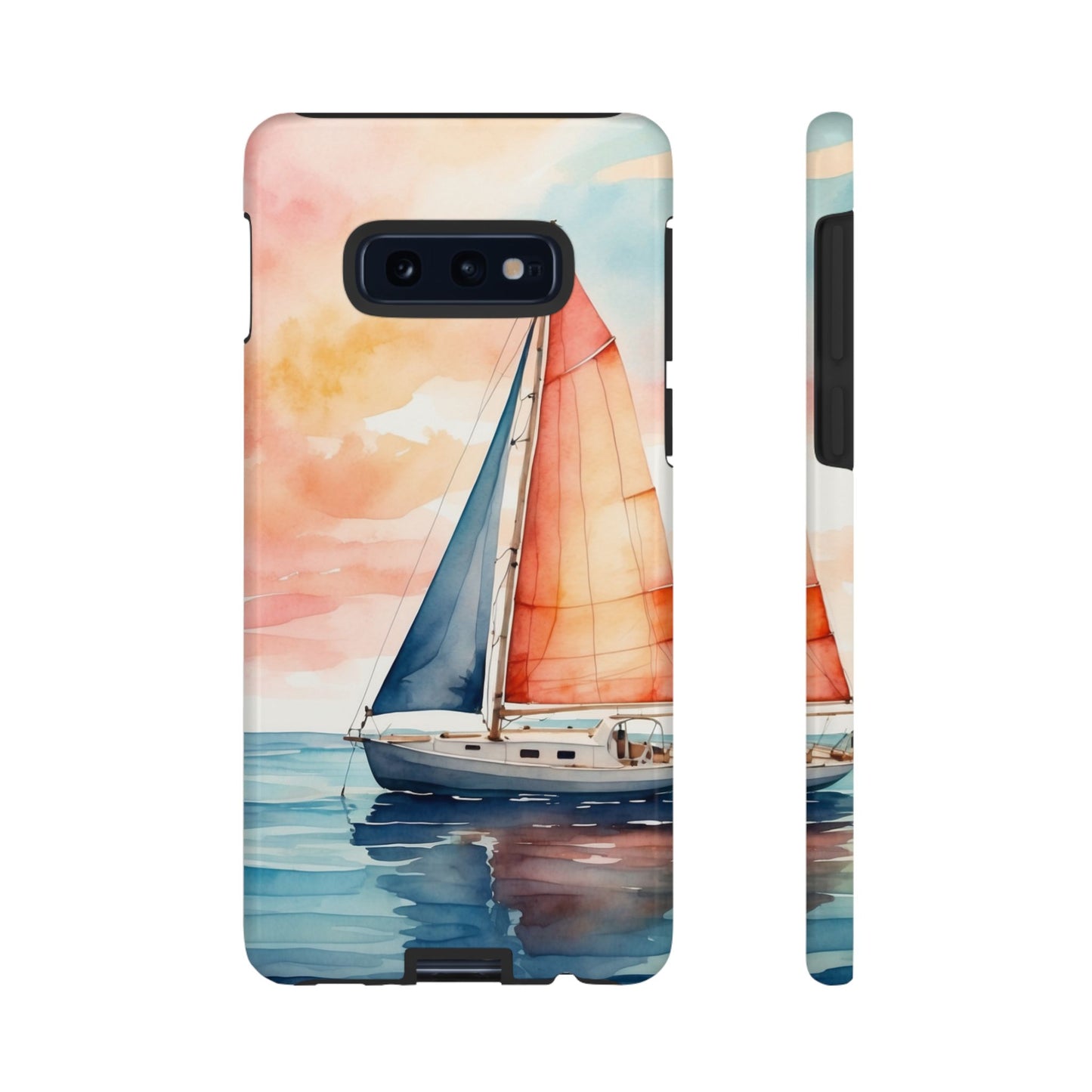 Sunset Sail Samsung Galaxy Case – Watercolor Sailboat and Sky Design