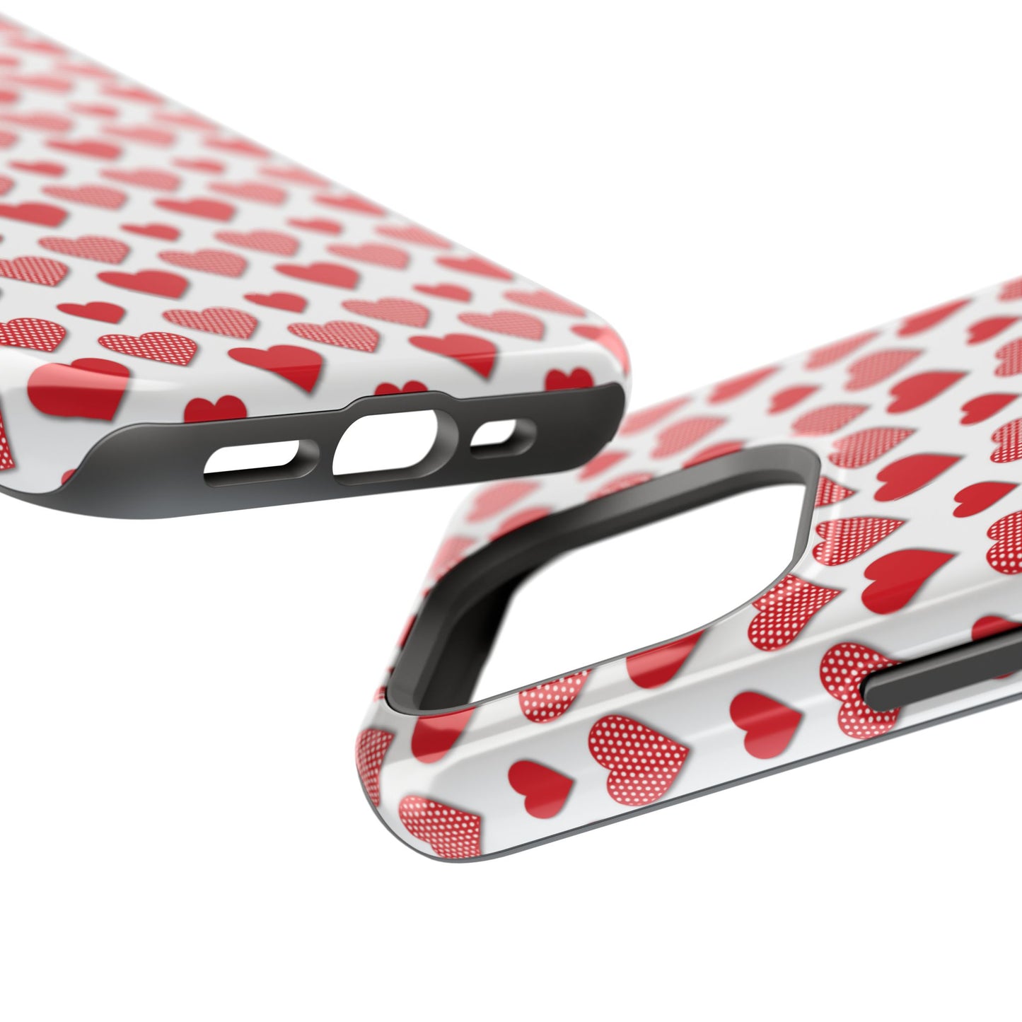 Red & Polka Dot Hearts MagSafe Case