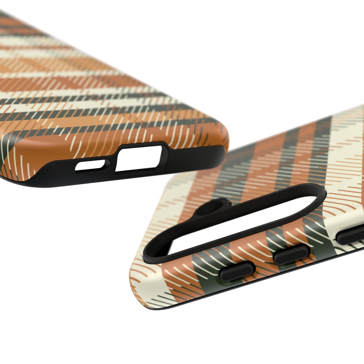 Samsung Galaxy Case - Pumpkin Spice Plaid Design