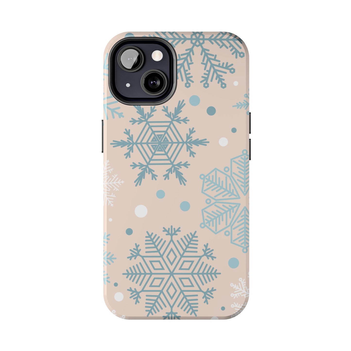 Winter Snowflakes iPhone Case – Shockproof, Smooth Matte Finish, Dual-Layer Protection