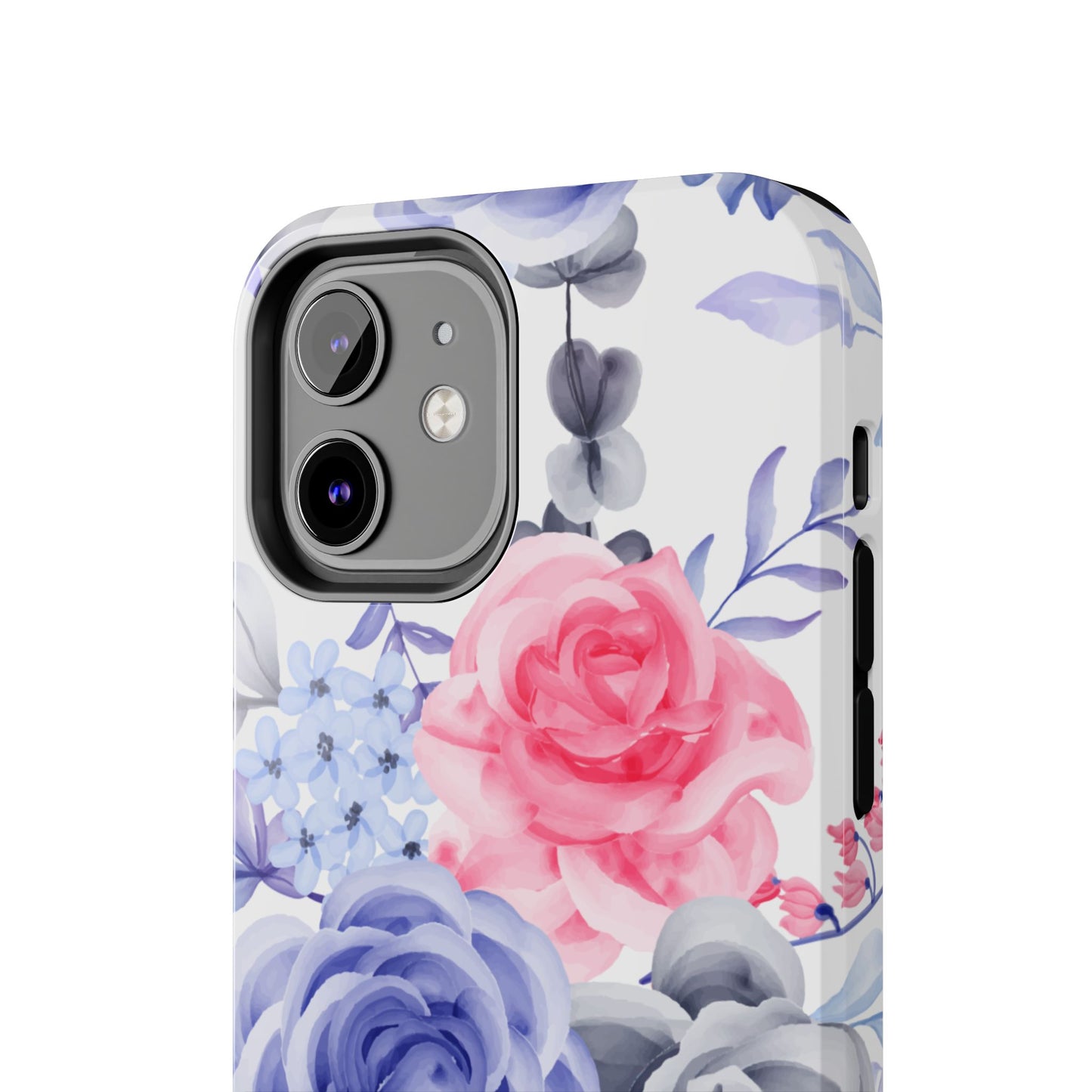 Elegant Blue Floral Watercolor Design – iPhone Case