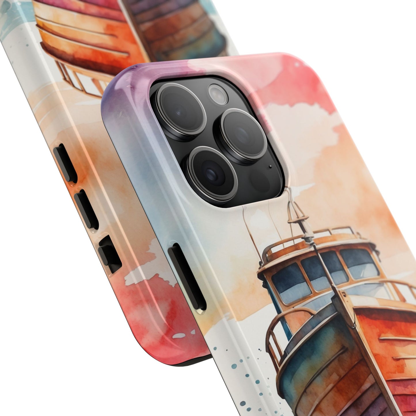 Sunset Sail Watercolor Boat – iPhone Series Case