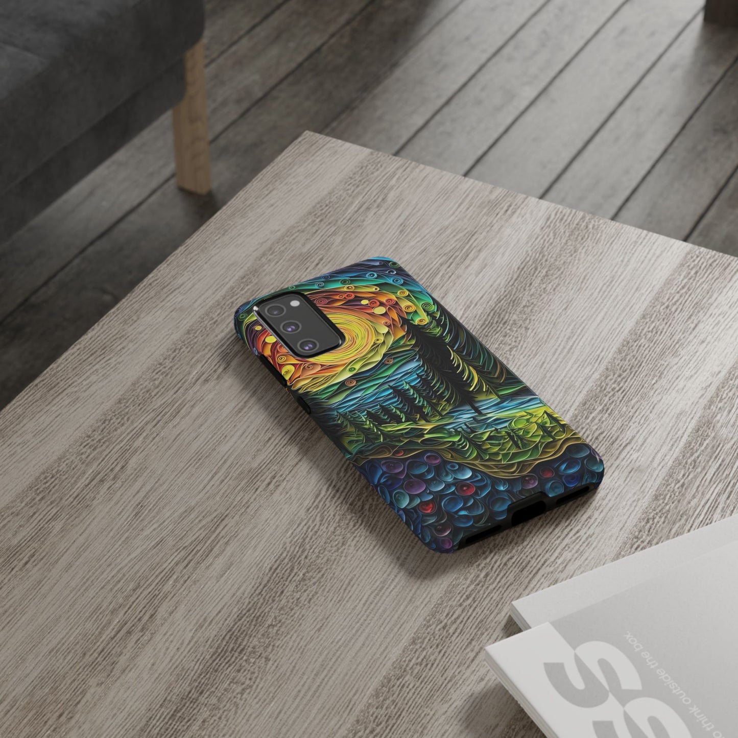 Radiant Forest Sunset Samsung Galaxy Case – Artistic Landscape Design