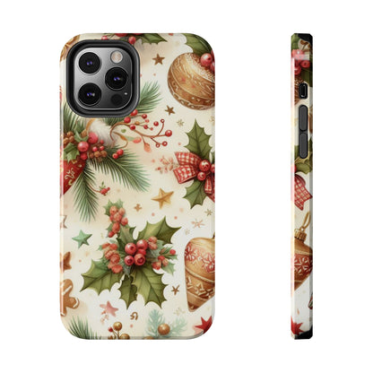 Classic Christmas Stocking & Ornaments Pattern – iPhone Series Case