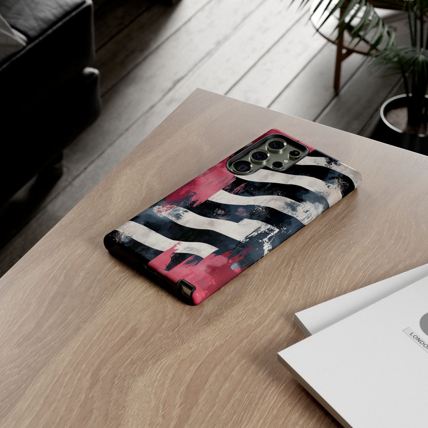 Blood Zebra Samsung Case – Bold Red & Black Pattern