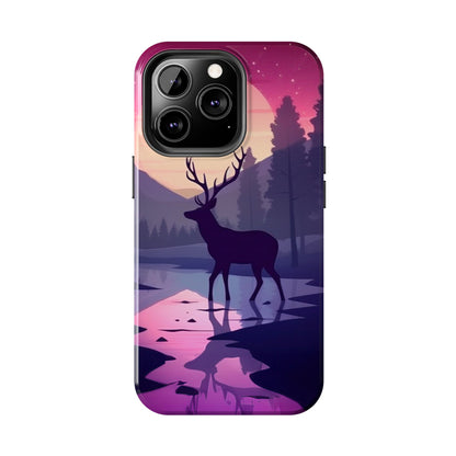 Twilight Elegance: Stag Reflection – iPhone Case