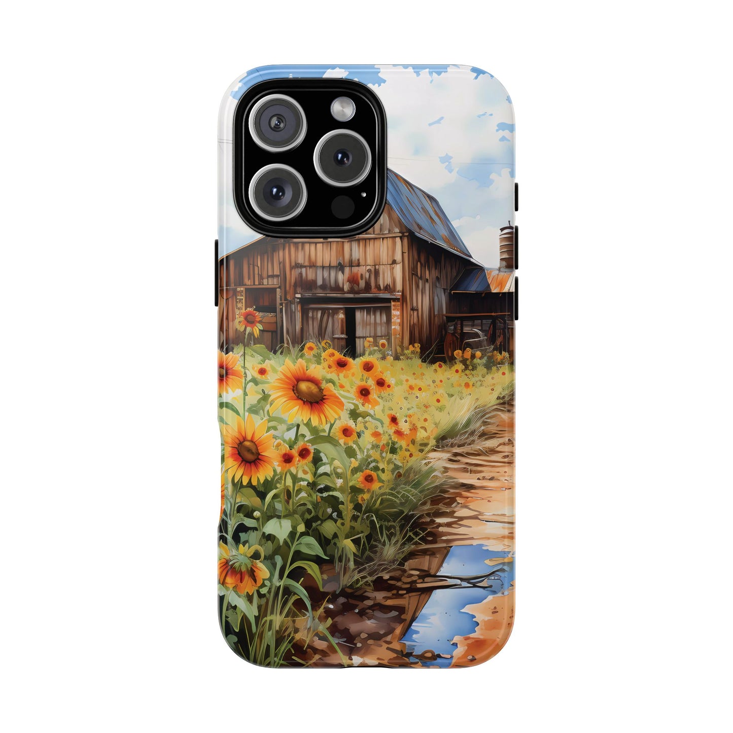 Sunflower iPhone Case  Rustic Farm Style