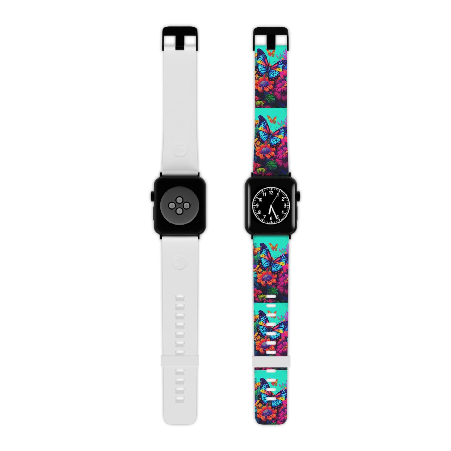 Vivid Butterfly & Floral Burst Apple Watch Band