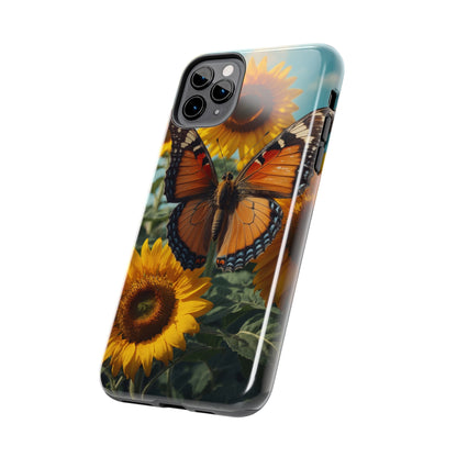 Vibrant Butterfly & Sunflower – iPhone Case