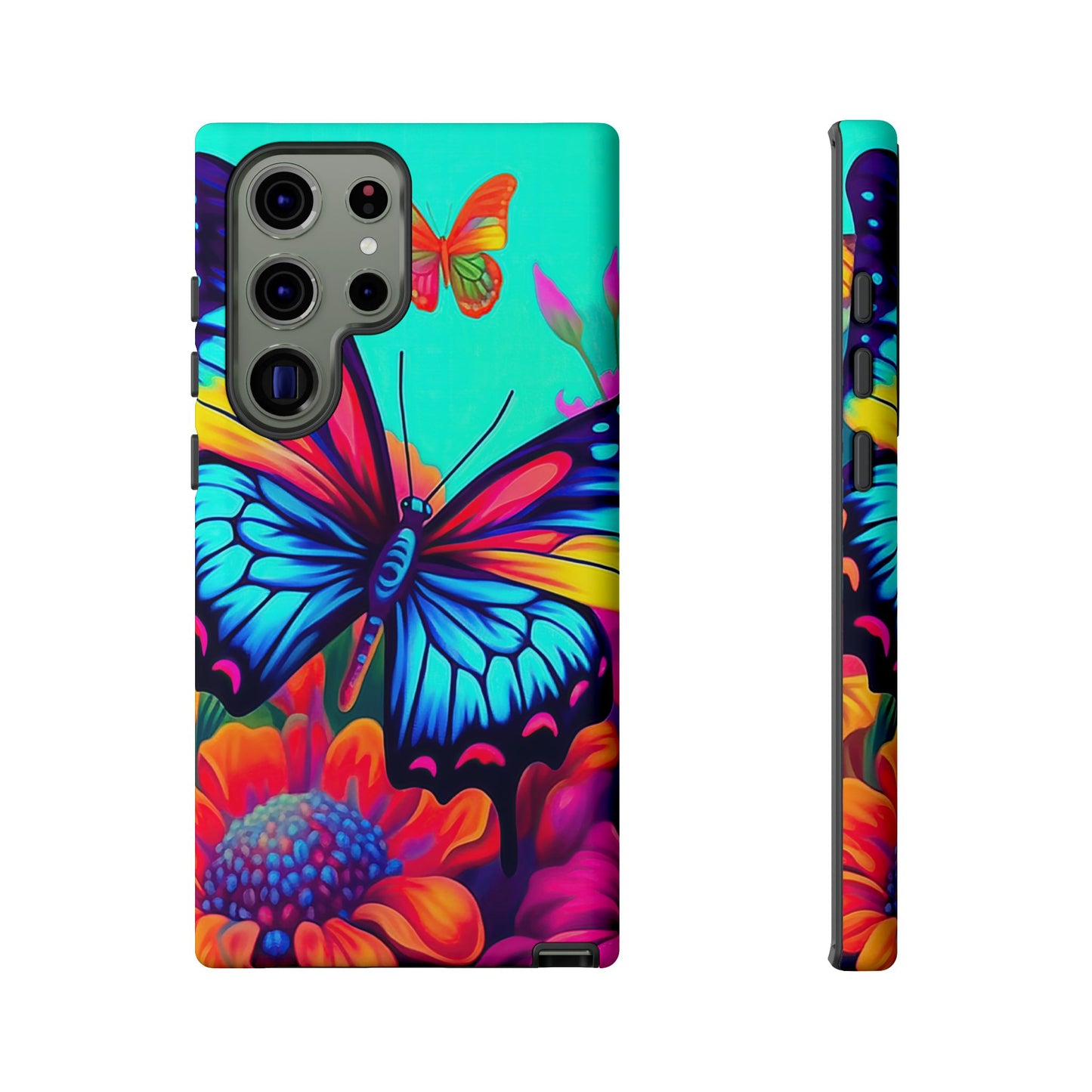 Vivid Butterfly & Floral Burst - Samsung Galaxy Case