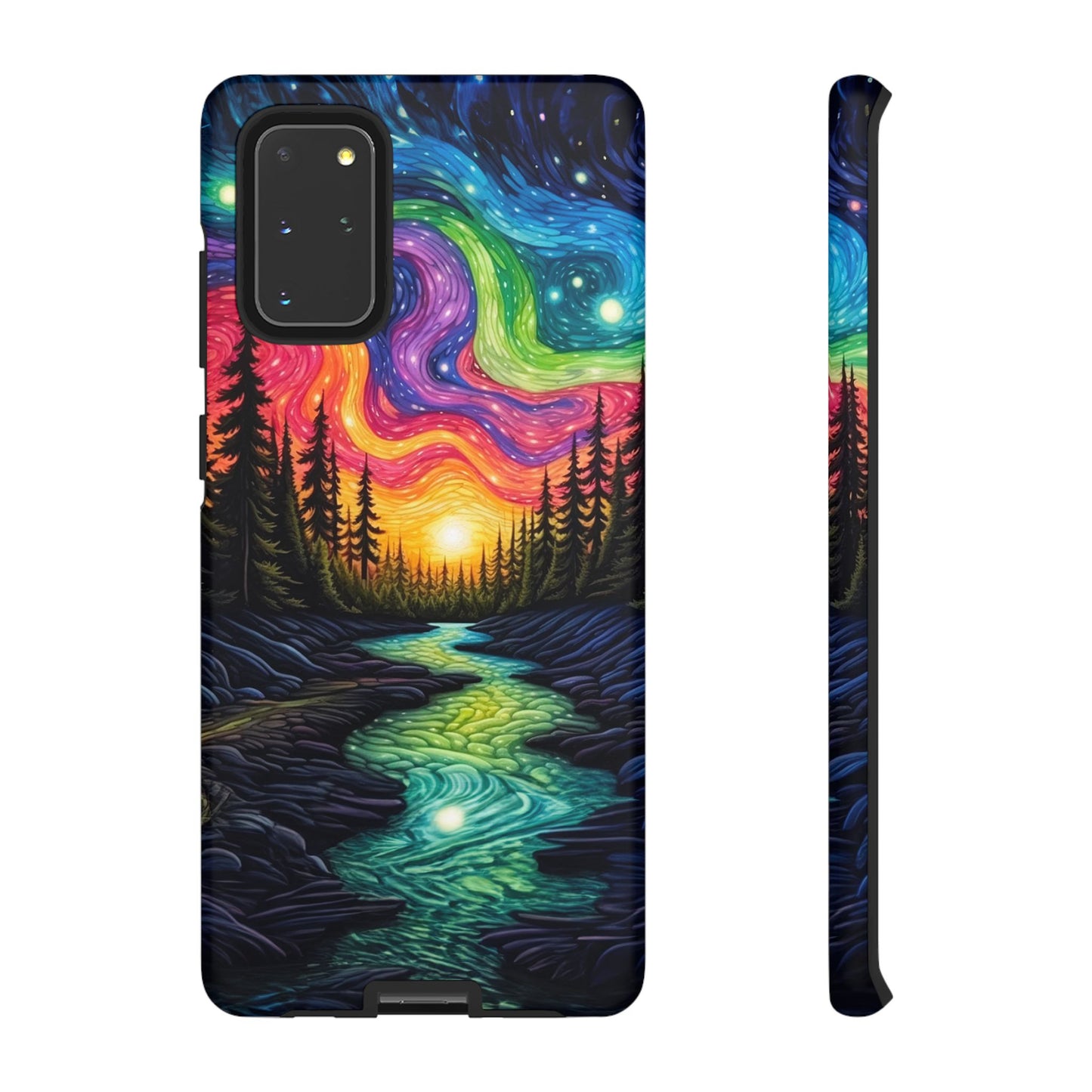 Celestial Nightscape Samsung Galaxy Case – Vibrant River and Starry Sky Design
