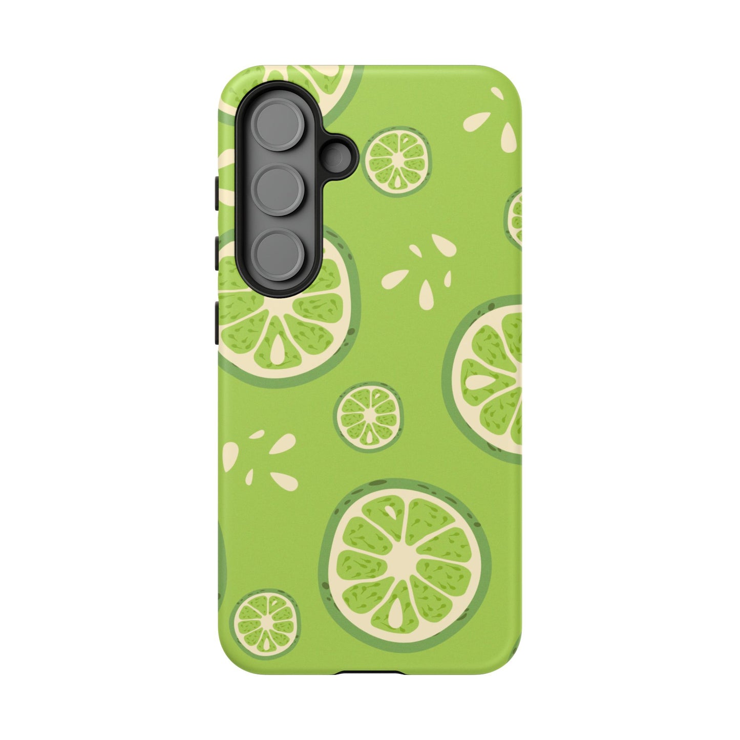 Zesty Lime Splash Tough Samsung Galaxy Case – Fresh Citrus Design, Dual-Layer Protection