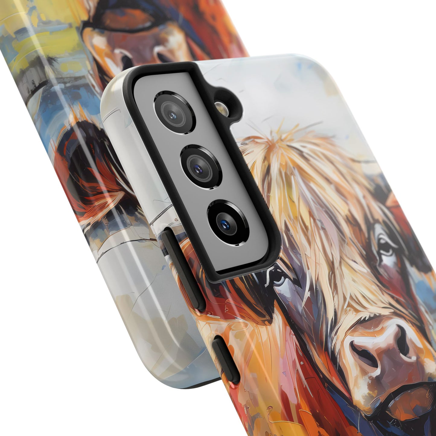 Cute Western Phone Case | Highland Cow | Robust Rocky Mountain-Inspired | Expressionism | Fresco