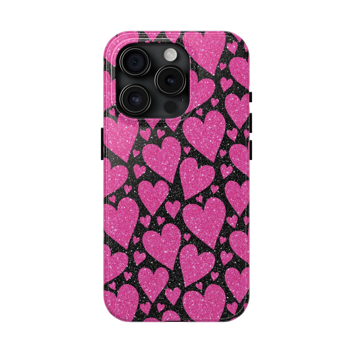 Glitter Hearts iPhone Case