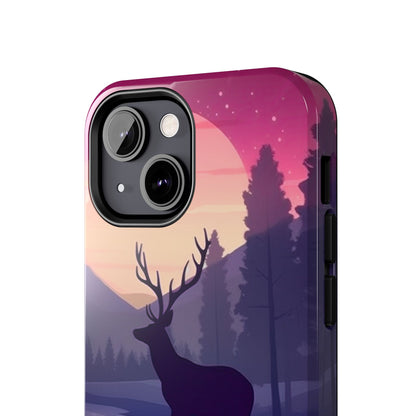 Twilight Elegance: Stag Reflection – iPhone Case