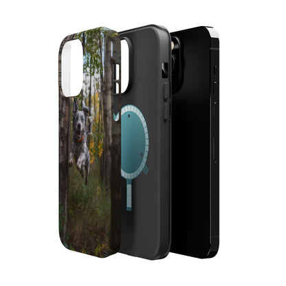 Happy Forest Dog MagSafe iPhone Case – Nature-Inspired Protective Cover