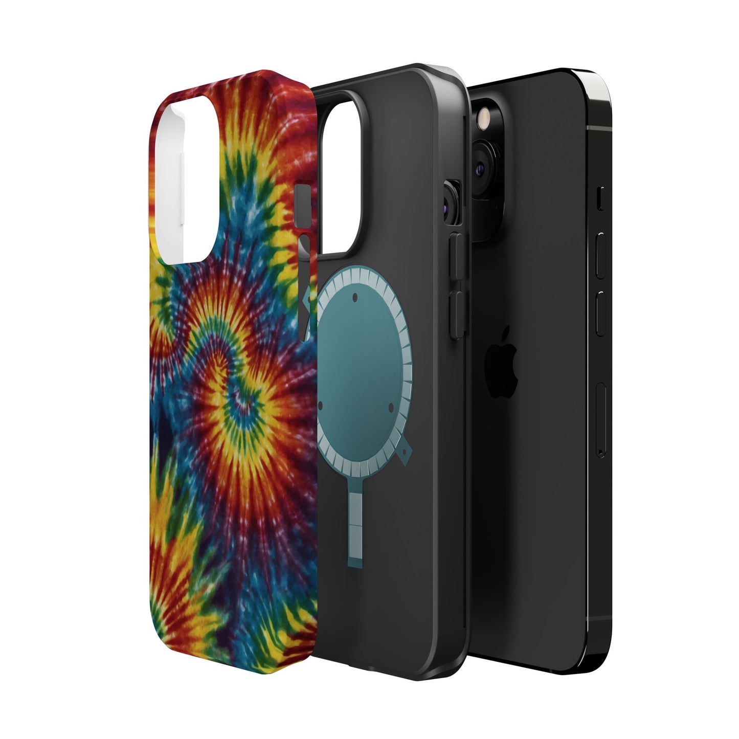 Retro Rainbow Tie-Dye MagSafe Case – Swirl Design