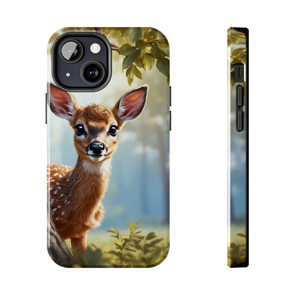 Whimsical Fawn in a Sunlit Forest iPhone Case