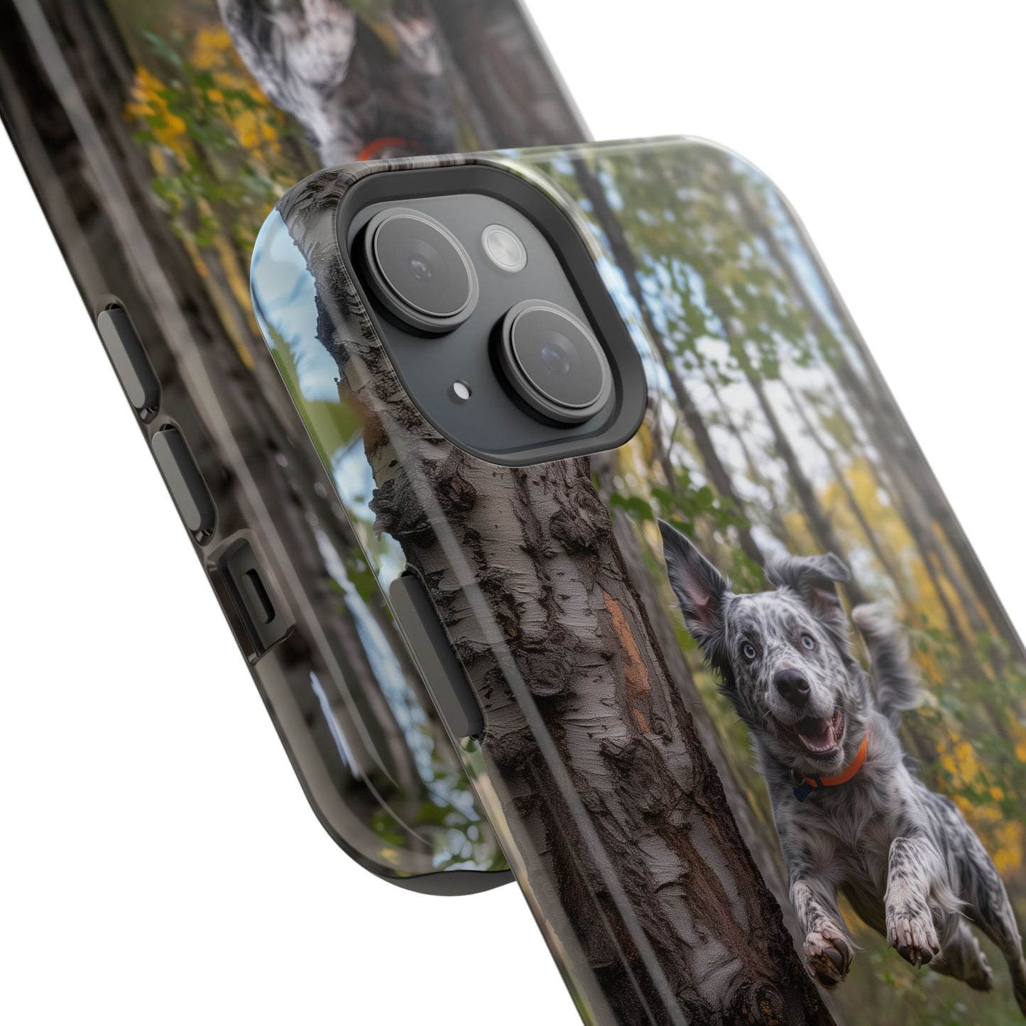 Happy Forest Dog MagSafe iPhone Case – Nature-Inspired Protective Cover