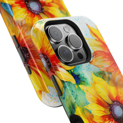 Watercolor Sunflower Splash - MagSafe iPhone Series Case