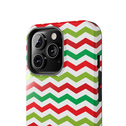 Vibrant Fiesta Chevron – Yellow Green, Green & Red Geometric Case