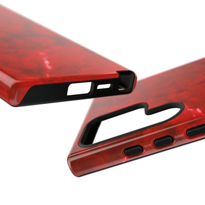 Bold Red Marble Samsung Galaxy Case – Luxe Modern Design with Vibrant Finish