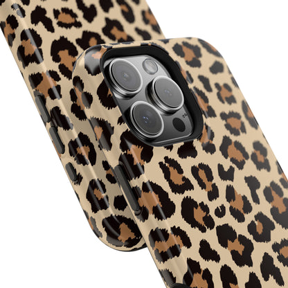 Wild Leopard Print Tough MagSafe iPhone Case – Bold Animal Pattern Design with Dual-Layer Protection